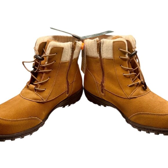 NIB Sporto Tan Suede Thermolite Water-Resistant Hiking Boots | Women’s 10 - Picture 3 of 6